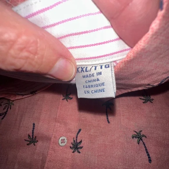 Tommy Bahama Mens XXL Coral Palm Tree Hawaiian Shirt Short Sleeve Button Up - Picture 6 of 7